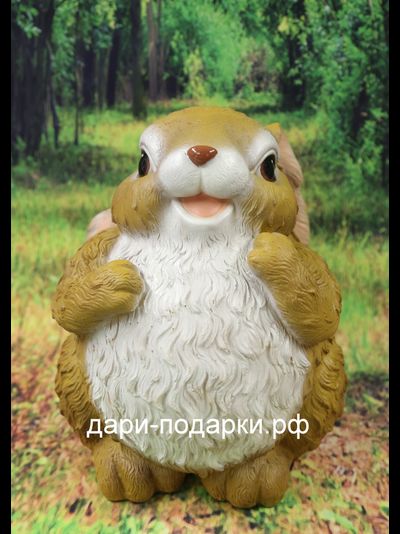 Заяц Добряша 29*22см   0,9кг   полистоун Россия 950-012147