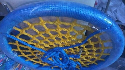 Качели гнездо 100 см толстый обод + толстая сеть