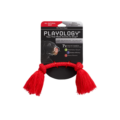 Playology DRI-TECH ROPE жевательный канат для собак мелких пород с ароматом говядины