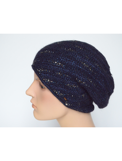 Синий женский берет со стразами Vizio Италия 8005 В фото