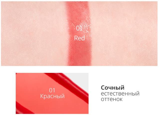 Текстура и свотч блеска для губ Аделика на коже