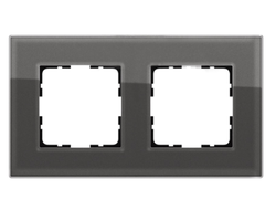 1L1002GGR Рамка двойная Стекло, серое глянцевое