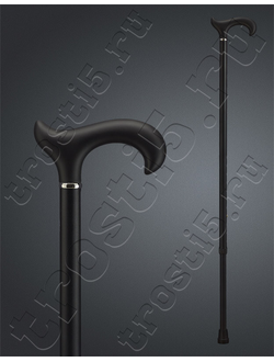 элегантная  суперпрочная трость с раздвижным механизмом черного цвета
