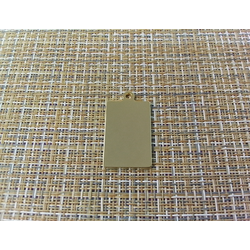 Подвеска кулон прямоугольный с петлей 20x35 мм золотистый