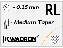 KWADRON - Round Liner Medium Taper / 0.35