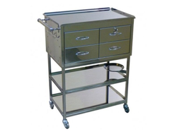 Столик для перевязочных отделений (анестезиолога) СП-02НН - нержавеющая сталь