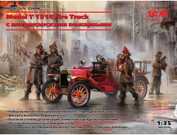 Сборная модель: (ICM 35606) Автомобиль Model T 1914 Fire Truck с американскими пожарными