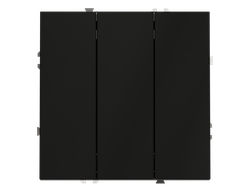 VLS030108 Выключатель трехклавишный, черный матовый-1