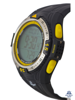 Часы-глубиномер подводные Sargan "ВЕКТОР 100М" желтые кнопки