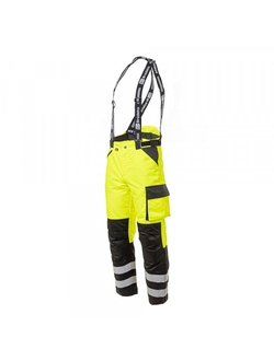 Брюки мужские зимние Brodeks KW 308, черный/желтый
