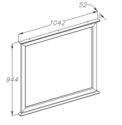 Зеркало Opadiris Кантара 105 белый матовый