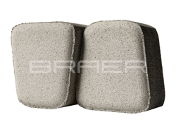 Тротуарная плитка классико круговая белый Браер 60 мм