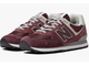 New Balance 574 Бордовые (Экозамша) сбоку