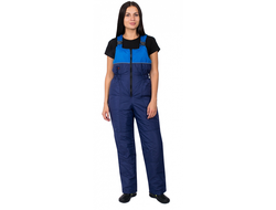 Полукомбинезон зимний женский Снежана (Таслан), темно-синий