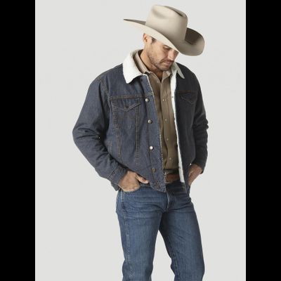 Куртка Wrangler® Western Sherpa Lined Denim Trucker Jacket