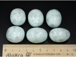 Волластонит синтетический ("ангелит зеленый"), галтовка в ассортименте (27-30 мм, 20-22 г) №26299