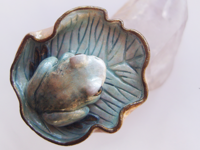 Волшебное кольцо с лягушкой "Принцесса Сентябрьской Измороси"