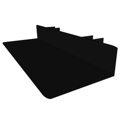 Металлическая увеличенная полка под обувь для торгового оборудования