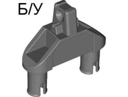 ! Б/У - Hinge 1 x 3 with Two Pins, Locking 1 Finger - Round Pin Holes, Dark Bluish Gray (47973 / 4222244 / 6078262) - Б/У