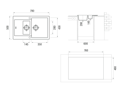 Мойка LONGRAN Amanda AMG780.500 15