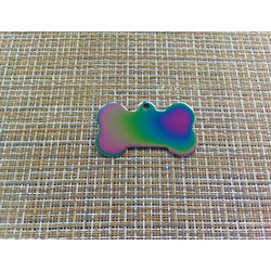 Подвеска кулон кость 50x28 мм радужный