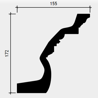 Карниз 1.50.152 - 172*155*2000мм