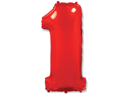 Фольгированная цифра-Красная