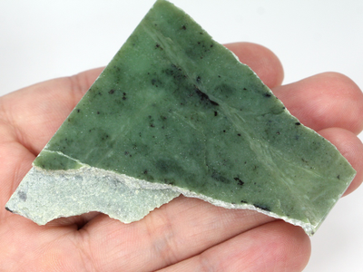 Нефрит, срез полировка с одной стороны, Восточный Саян, Южная Сибирь, Россия (62*62*12 мм, 45 г) №27429