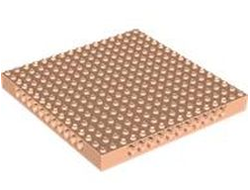 Technic, Brick 16 x 16 x 1 1/3 with Holes, Light Nougat (65803 6421617)