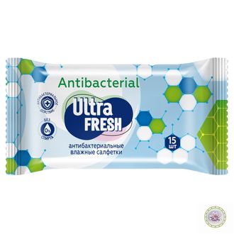 Салфетки влажные Ultra Fresh. Упаковка 15шт