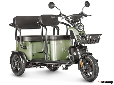 Электротрицикл Wanshida UM+ 60V 1000Вт зеленый