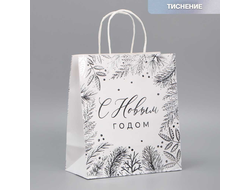 Пакет подарочный "Серебро", 22х25х12см