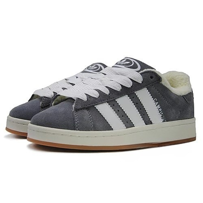 Зимние Adidas Campus 00s Grey White With Fur