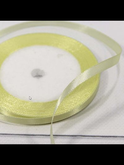 Лента атласная 6мм (02, св. желтая), 22,9м