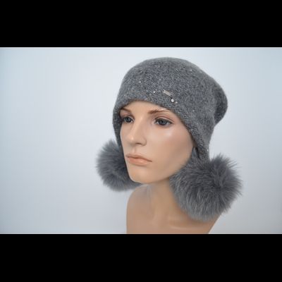 Шапка ушанка Vizio Италия 1010 PP 66  антрацит