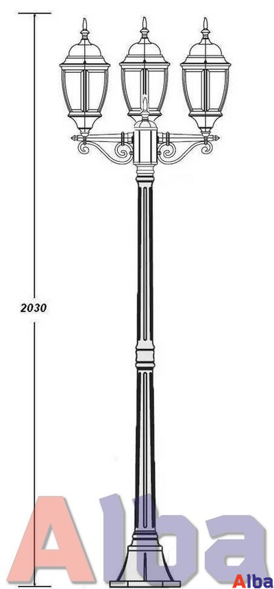 Садово парковый светильник Arsenal L B 208