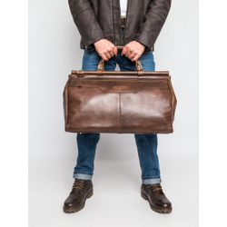 Кожаный саквояж Otranto Premium brown (арт. 4006-63)