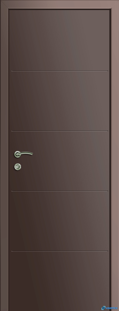 Дверь глухая пластиковая KAPELLI Multicolor Ф4Г Коричневый RAL 8017 купить в Челябинске | КВИРТЕК