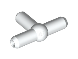Pneumatic T Piece Second Version T Bar with Ball in Center, White (4697b / 6289866)