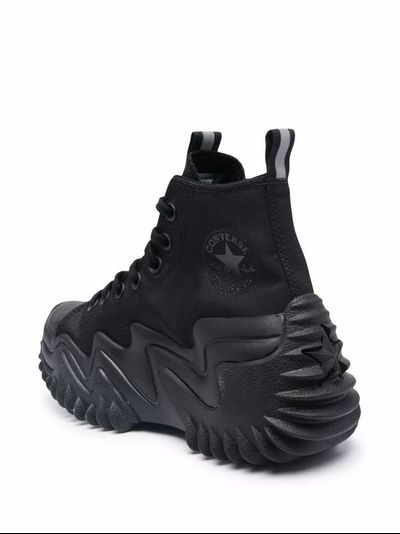 Кеды Converse Run Star Motion (Конверс Ран Стар Моушен) Hi Top Total Black черные высокие