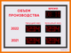 Табло производственных показателей "объем производства" 690*1010мм