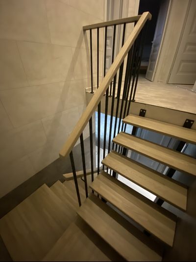 Лестница на металлическом каркасе - проект №212