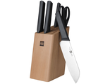 Набор кухонных ножей Xiaomi Huo Hou Fire Kitchen Steel Knife Set с подставкой (6 предметов) HU0057