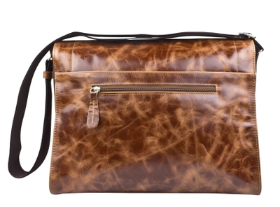 Кожаная сумка через плечо Albano Premium cognac (арт. 
5006-53)