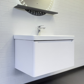 Тумба-умывальник "Арзамас-80" белый глянец с раковиной Comforty 4480