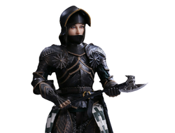 Леди-рыцарь в черном готическом доспехе - КОЛЛЕКЦИОННАЯ ФИГУРКА 1/6 The Era of Europa War Gothic Knight Black armor (ALS017) - POPTOYS