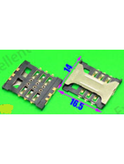 Коннектор Sim-карты №30 Huawei Y220t, Y618, Y600d, Y610 (KA-154)