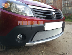 Защита радиатора Renault Sandero Stepway 2010-2014 chrome