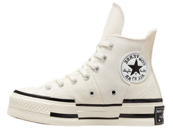 Converse Chuck 70 Plus белые высокие на платформе