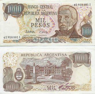 Аргентина 1000 песо 1976-83 гг.